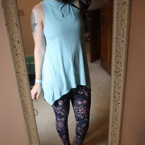 High neck flowy tank